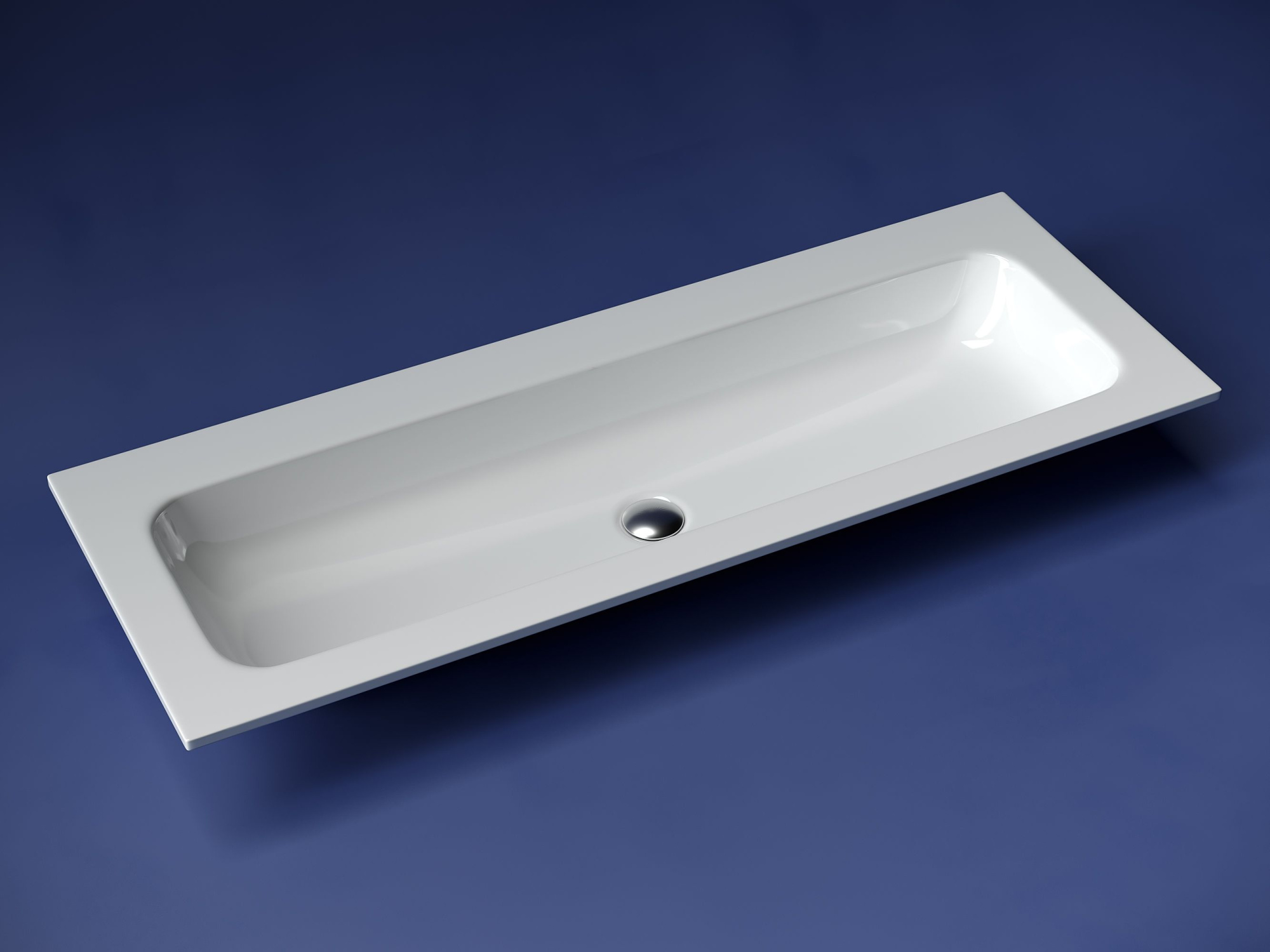 Раковина накладная прямоугольная, без отверстия под смеситель CN7016wx