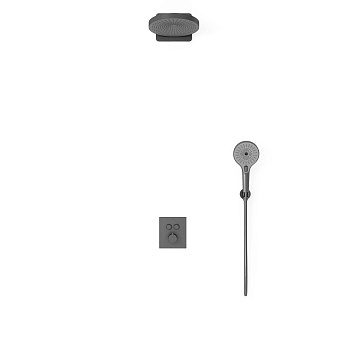 Душевая система Vincea VSFW-3I21T1GM встраиваемая в стену цвет вороненая сталь