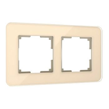 Рамка из стекла на 2 поста Elite айвори Werkel