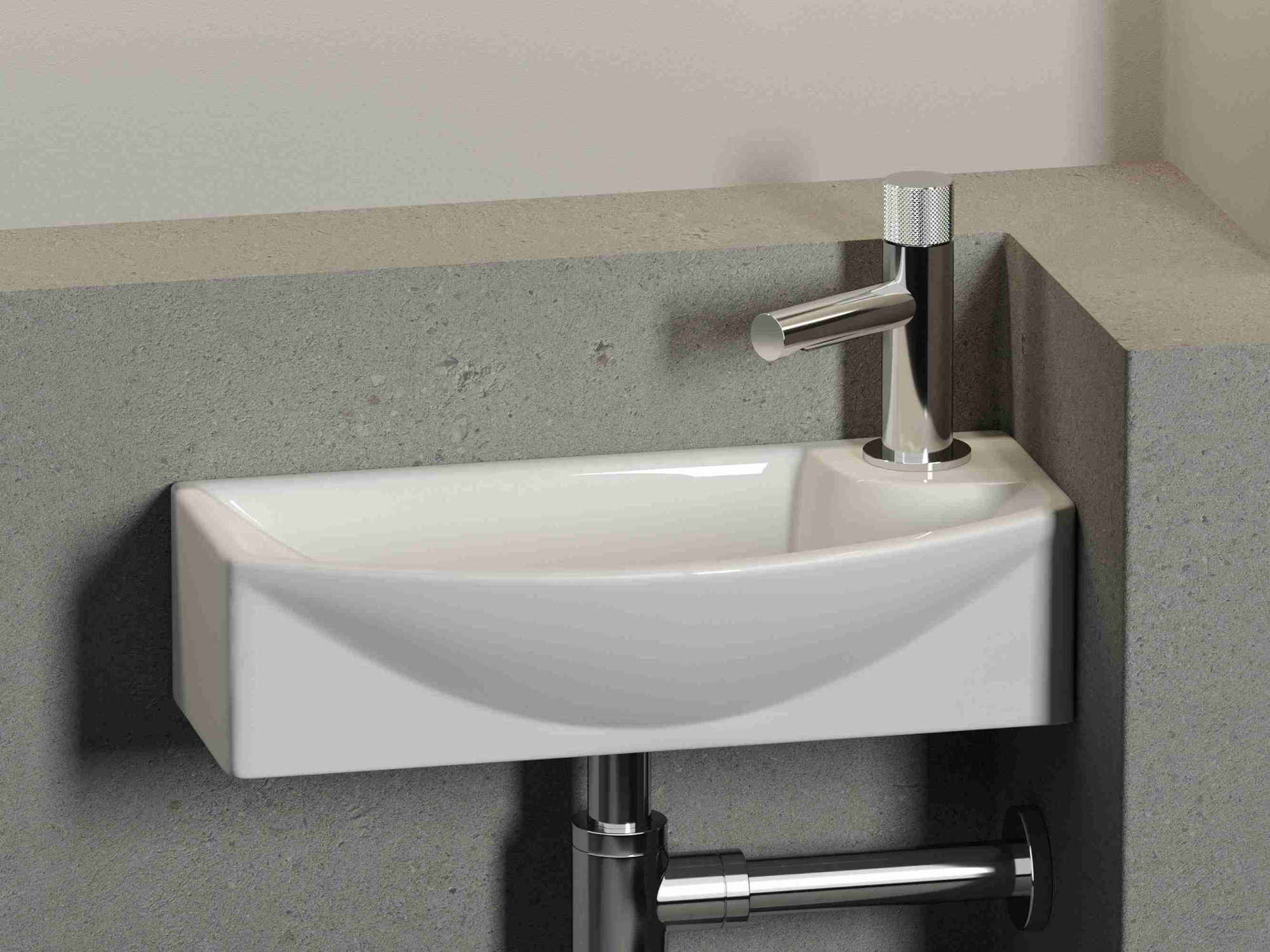 Умывальник подвесной прямоугольный с крепежом CN6038L