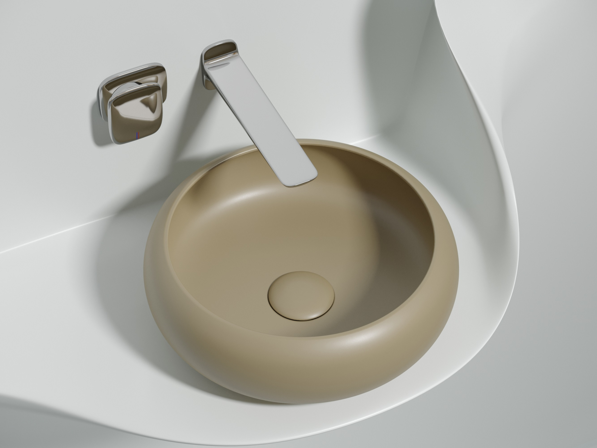 Умывальник чаша накладная круглая CN6050MC