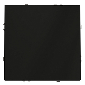 Выключатель с самовозвратом встраиваемый VOLTUM S70 одноклавишный 10А, (черный матовый)