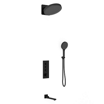 Душевая система Vincea VSFW-433TI3MB встраиваемая в стену цвет черный матовый