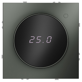 Терморегулятор электронный VOLTUM S70 с индикацией и датчиком, для теплого пола, (титан)