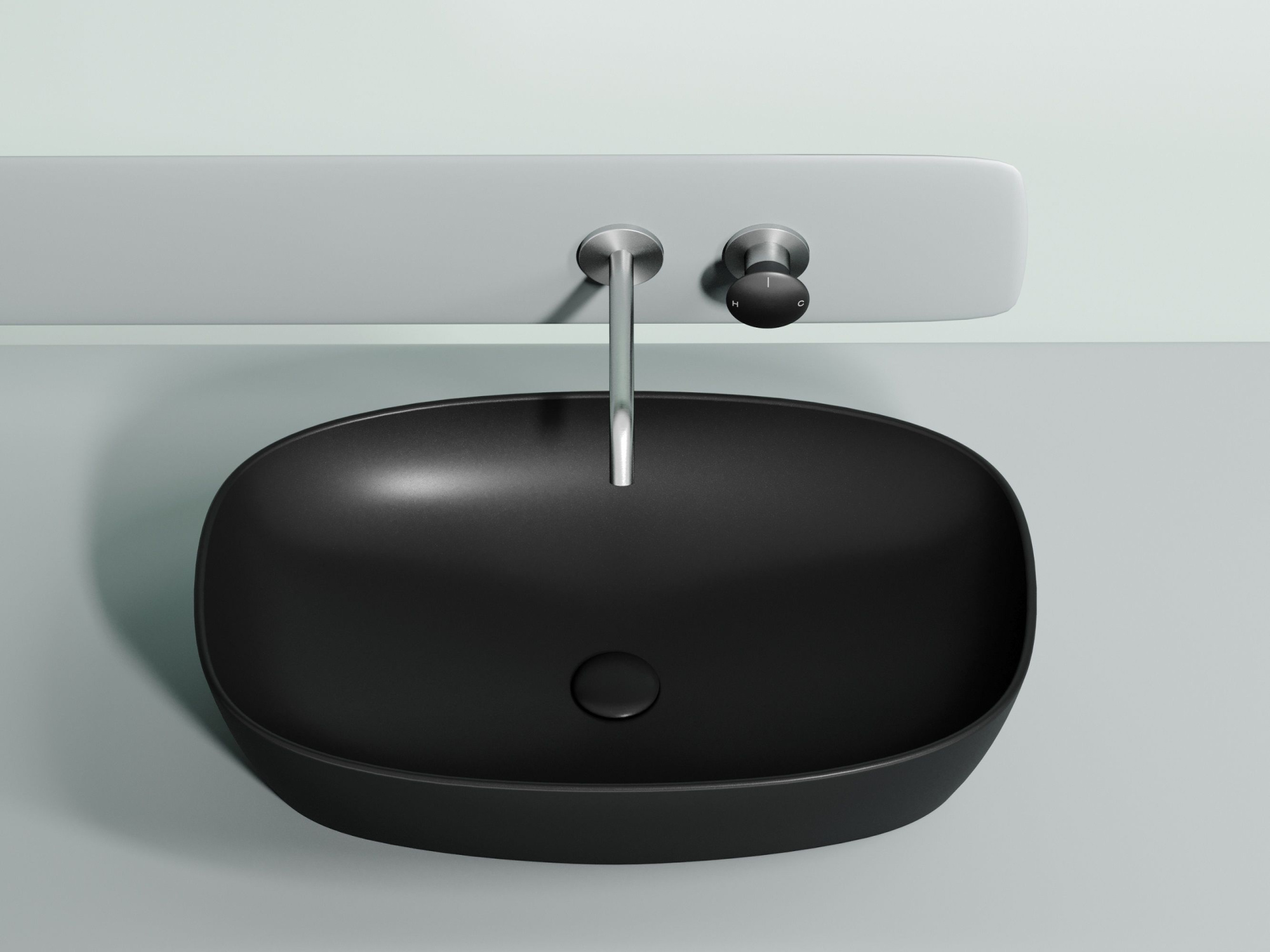 Умывальник чаша накладная овальная CN6049MB