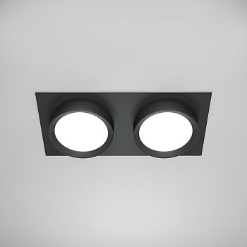 Встраиваемый светильник Maytoni Hoop GX53 2x12W DL086-02-GX53-SQ-B