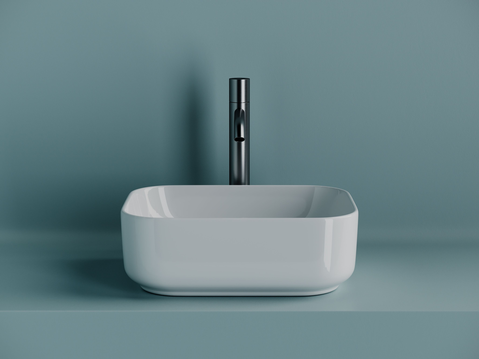 Умывальник чаша накладная прямоугольная CN5042