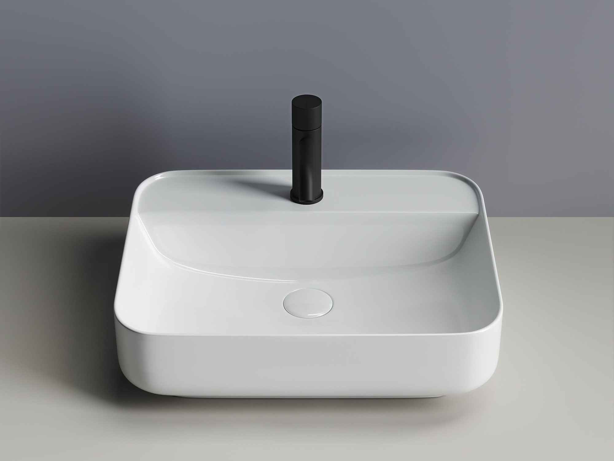 Умывальник чаша накладная прямоугольная CN5015