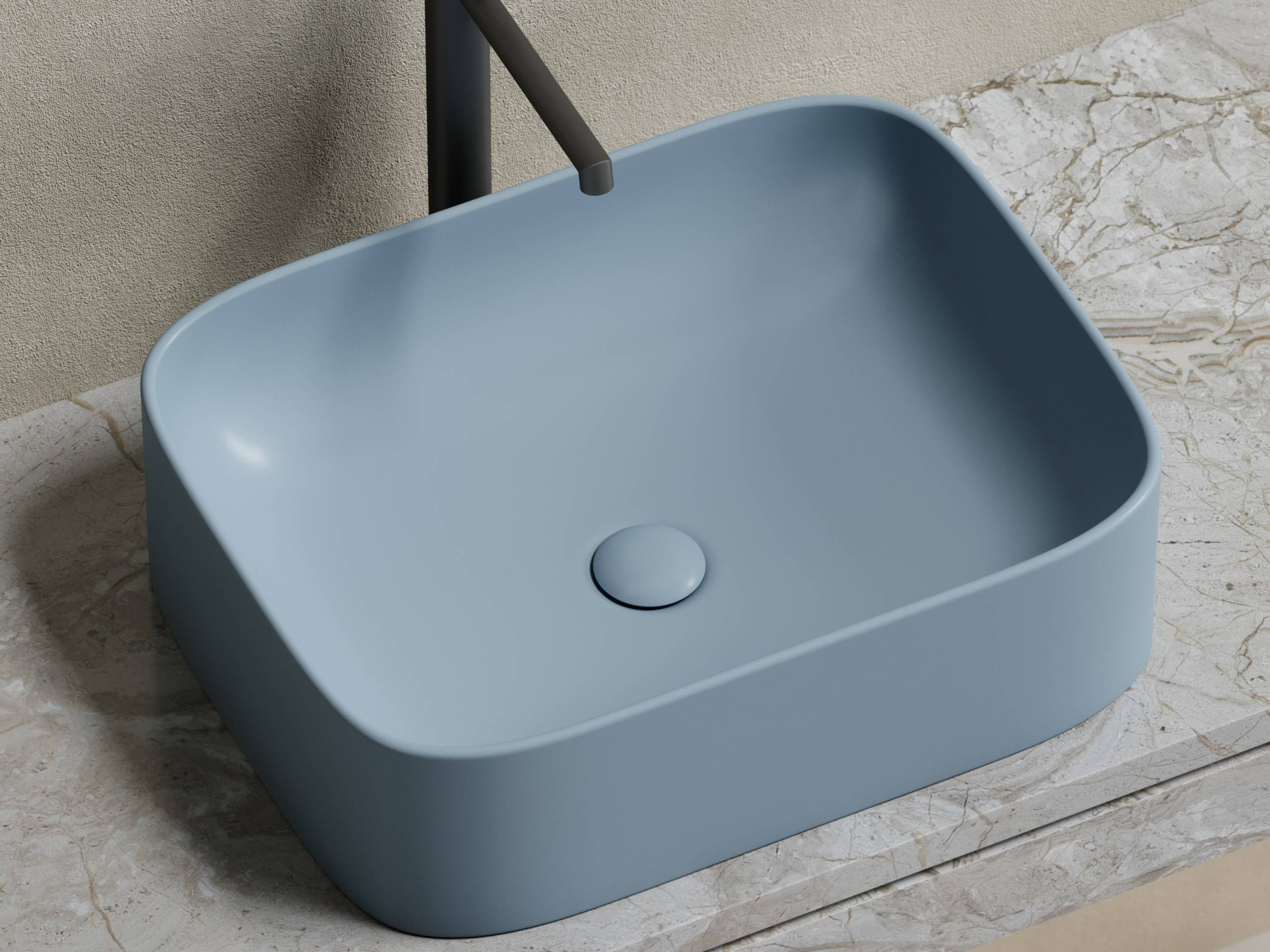 Умывальник чаша накладная прямоугольная CN6052MHL