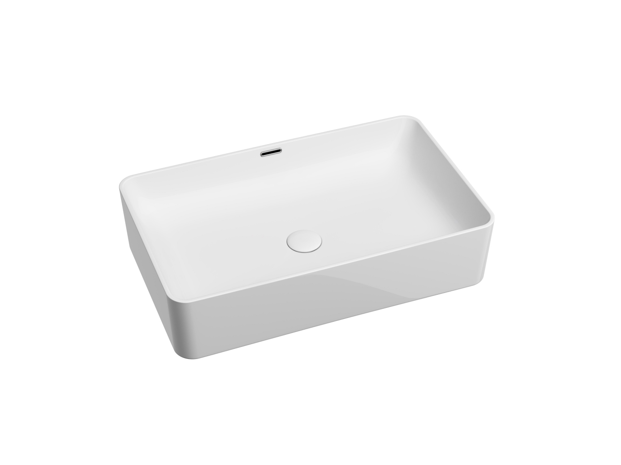 Умывальник чаша накладная прямоугольная со сливом переливом CN6065