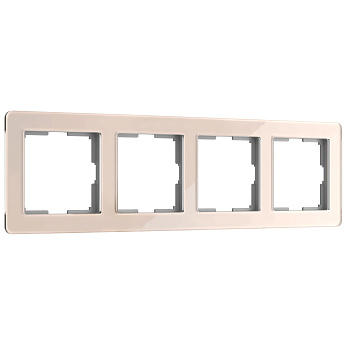 Рамка на 4 поста Acrylic (айвори) Werkel