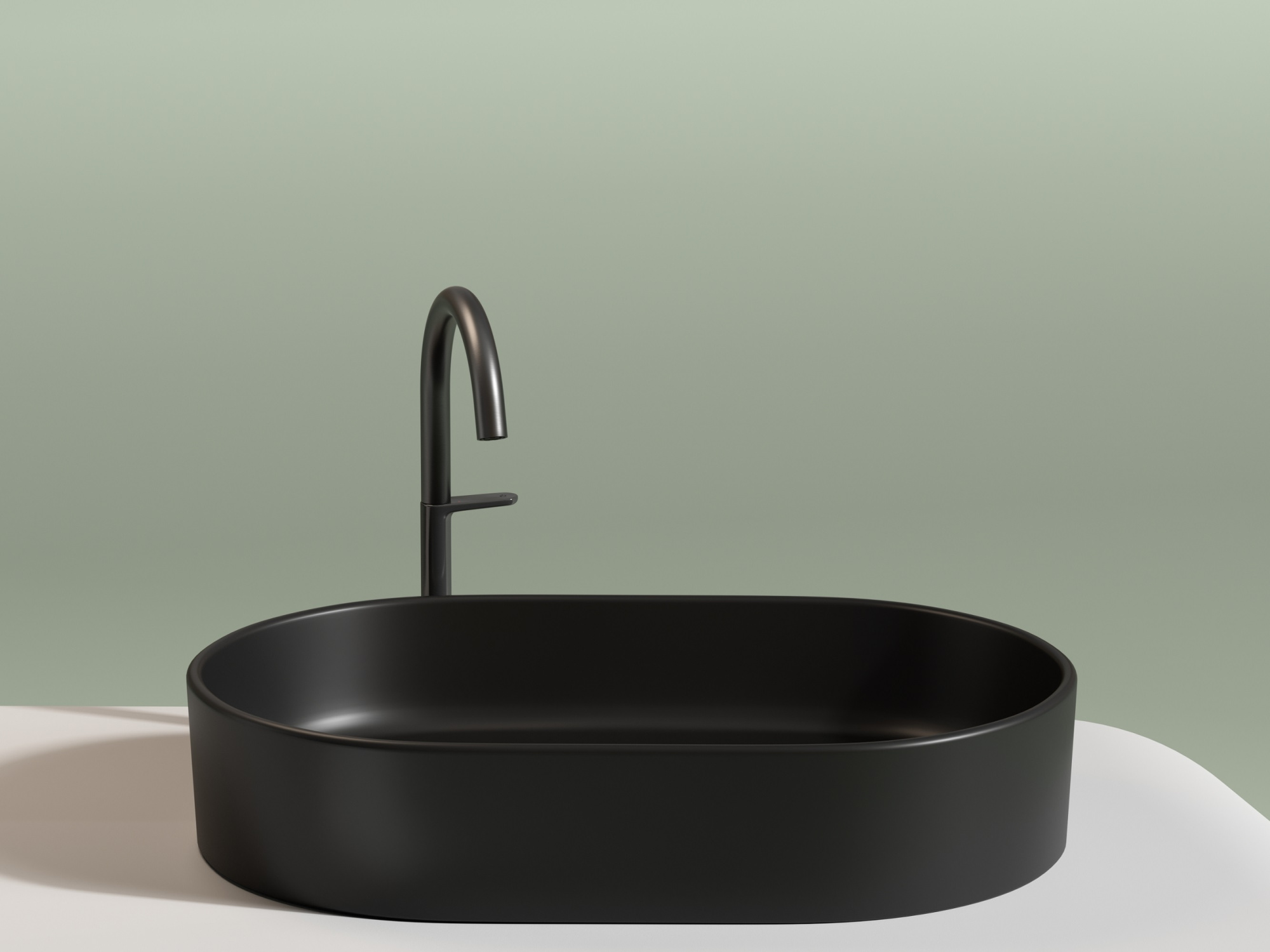 Умывальник чаша накладная овальная CN6048MB