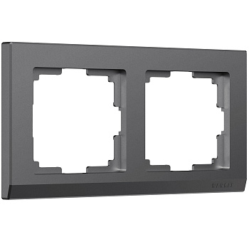 Рамка на 2 поста Stark (графит матовый) Werkel