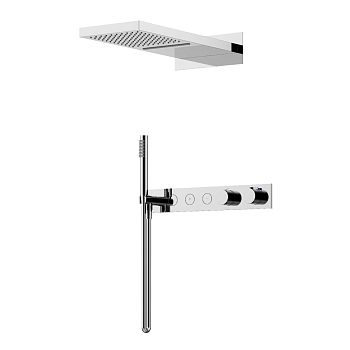 Душевой комплект с термостатом Linn, с внутренней частью, хром SC9023CH