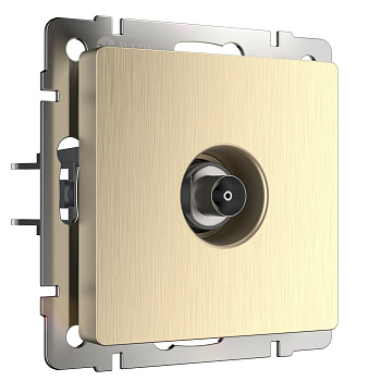 ТВ-розетка оконечная (шампань рифленый) Werkel