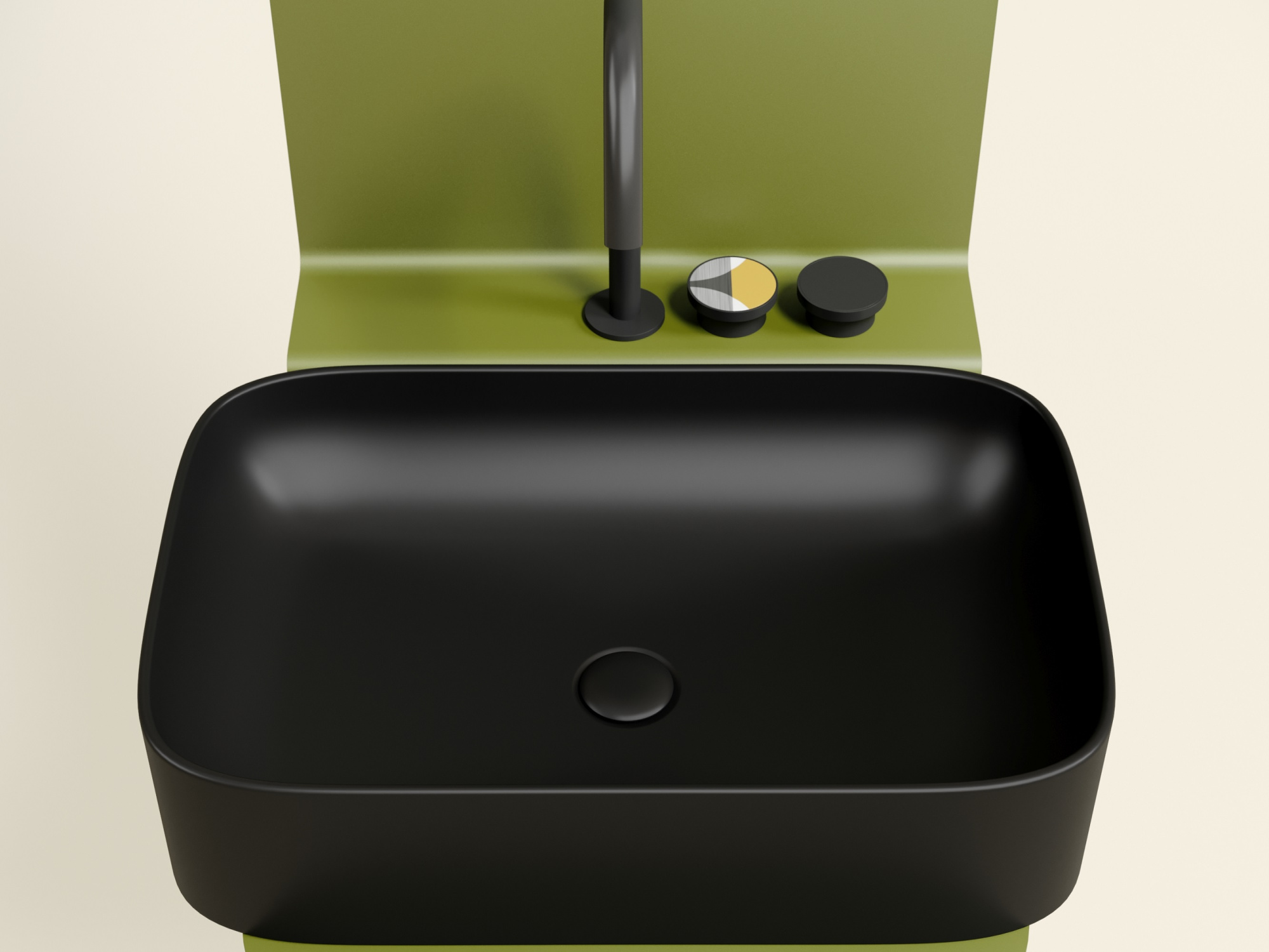 Умывальник чаша накладная прямоугольная CN6053MB