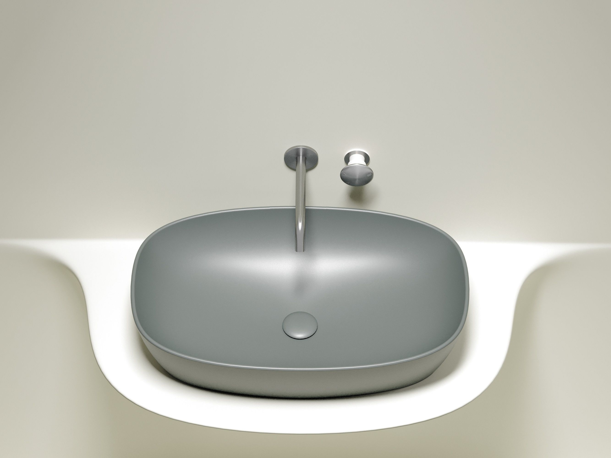 Умывальник чаша накладная овальная CN6049MH