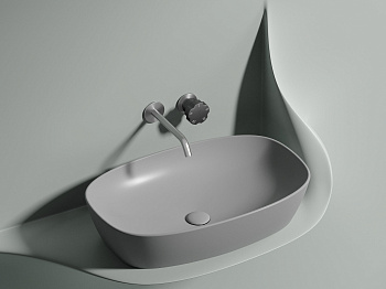 Умывальник чаша накладная овальная CN6049MSG