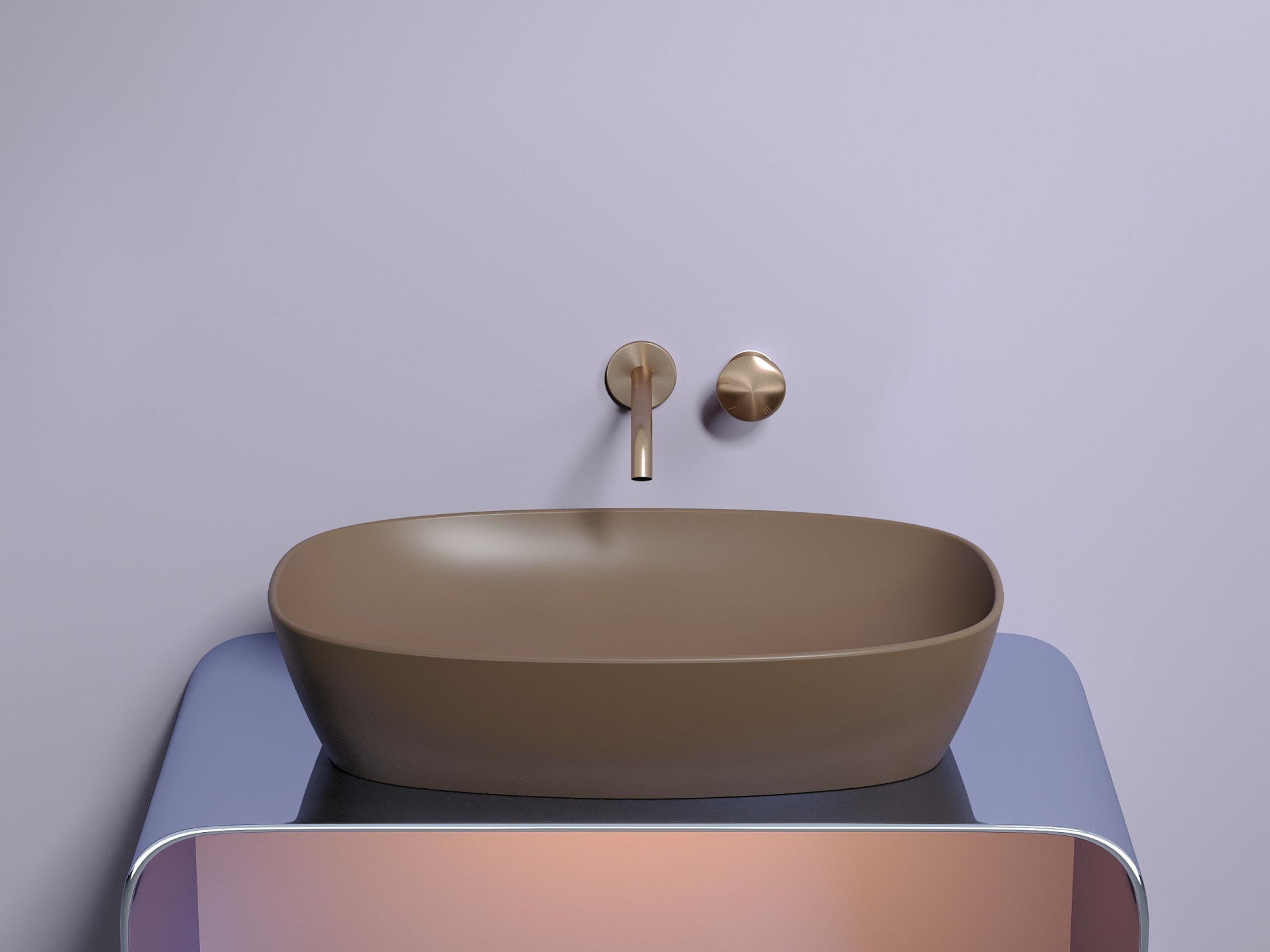 Умывальник чаша накладная овальная CN6049MDB