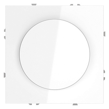 Светорегулятор встраиваемый VOLTUM S70 поворотно-нажимной 600 Вт, (белый глянцевый)