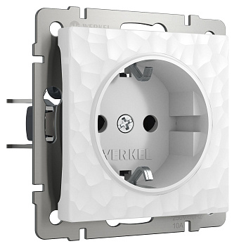 Розетка с заземлением (белый) Werkel