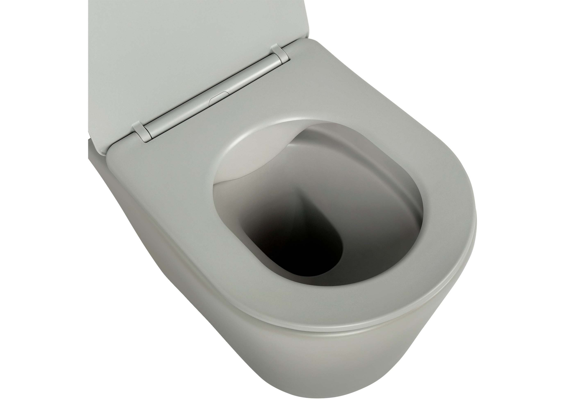 Унитаз подвесной безободковый Aquatek ВЕГА AQ1905-MG 525*360*320, серый матовый, с сиденьем Soft Close