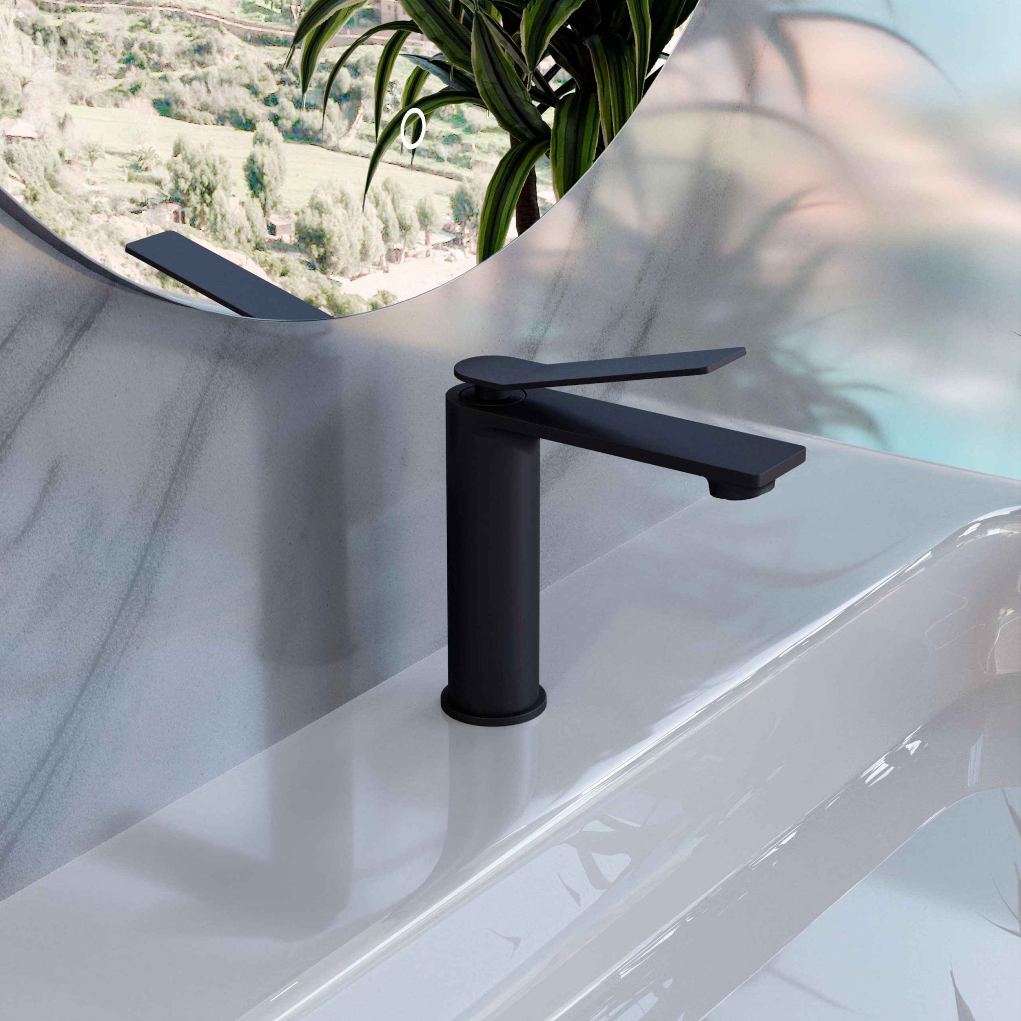 Смеситель Vincea Verse VBF-2VE1MB на раковину черный