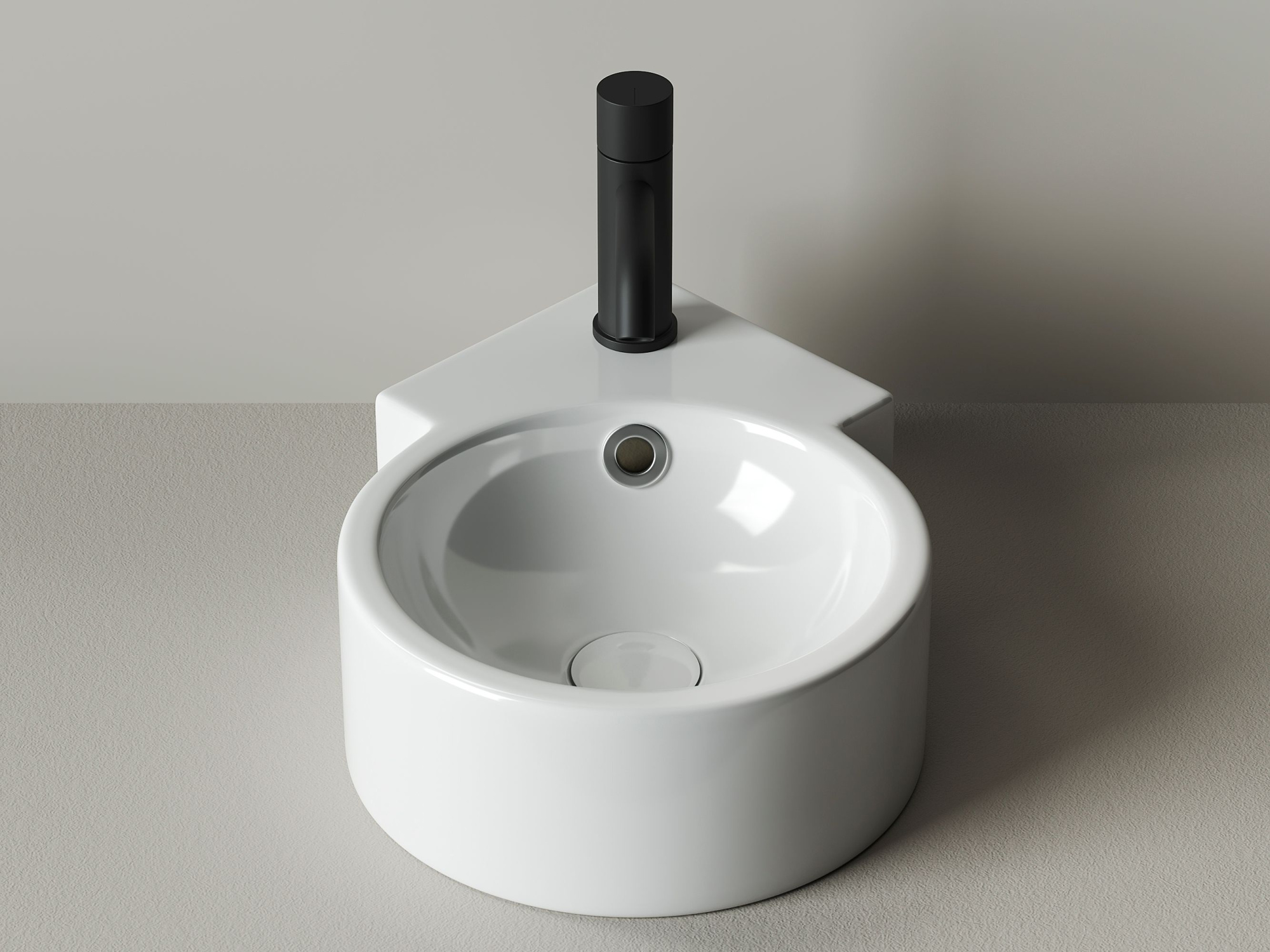 Умывальник подвесной угловой CN5019