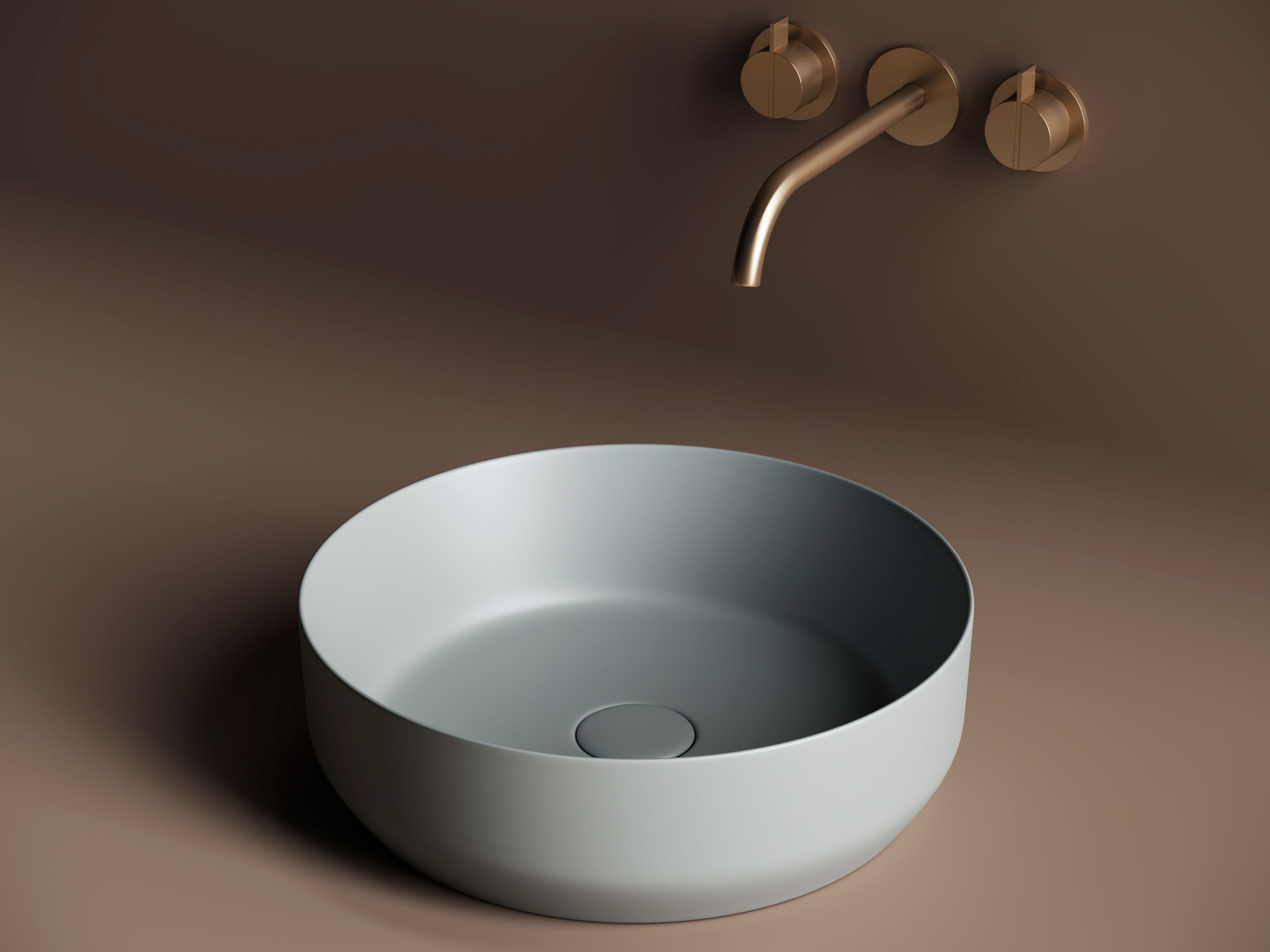 Умывальник чаша накладная круглая CN6022MH