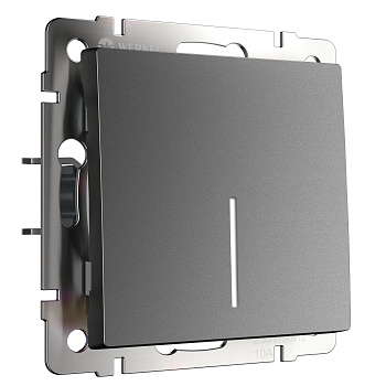 Выключатель одноклавишный с подсветкой (графит матовый) Werkel