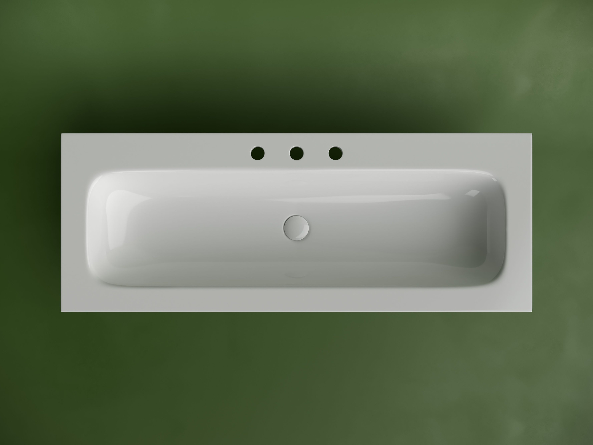 Раковина мебельная прямоугольная с 3 мя отверстиями под смеситель CN7024