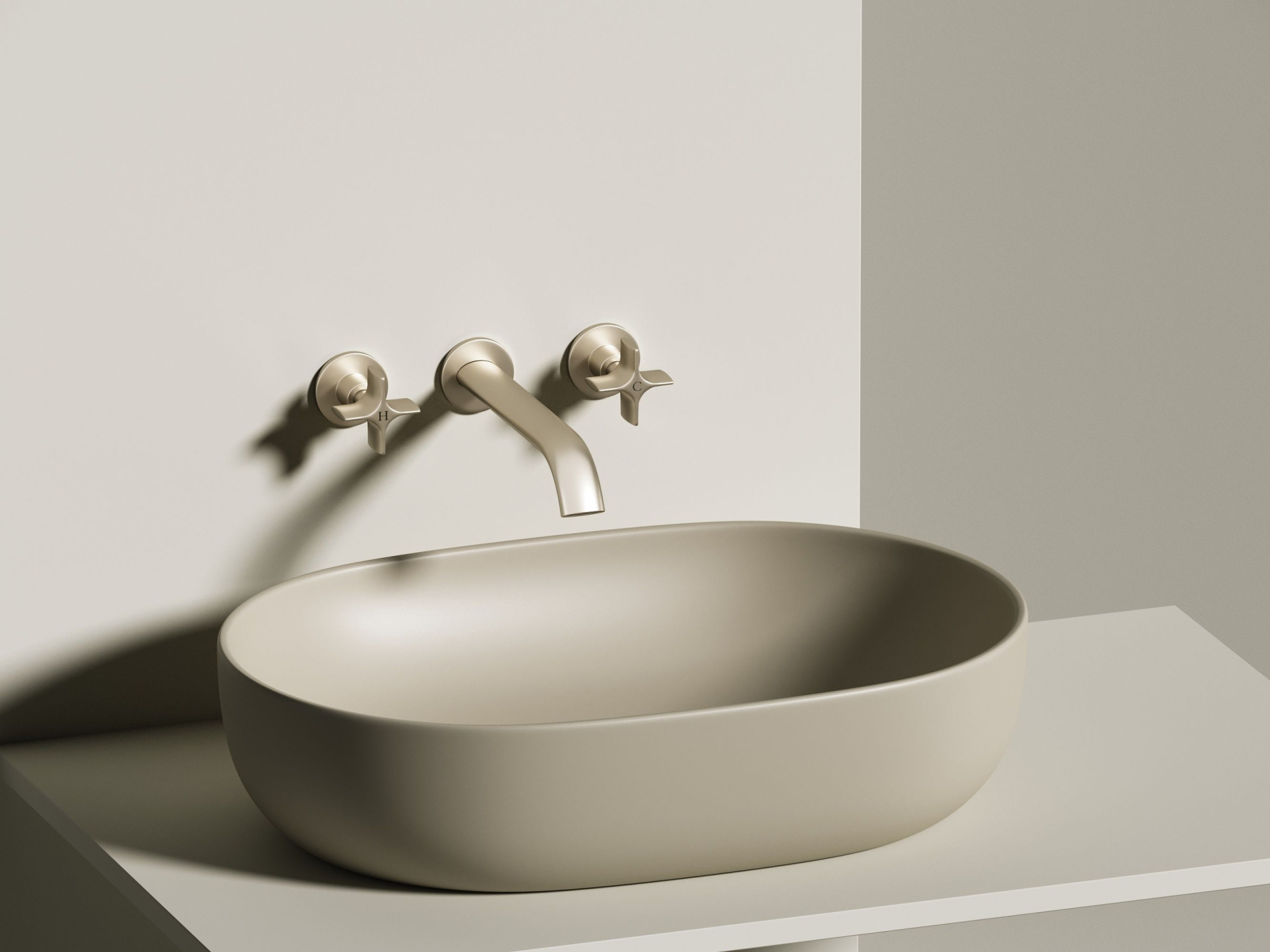 Умывальник чаша накладная овальная CN6047MC