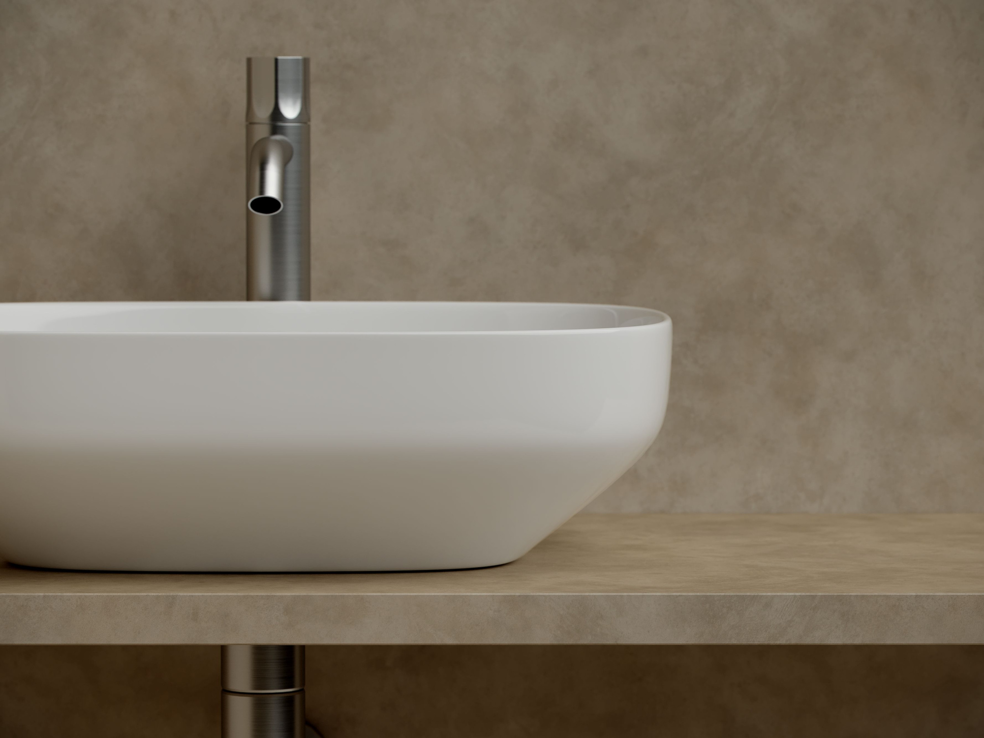 Умывальник чаша накладная прямоугольная CN5031