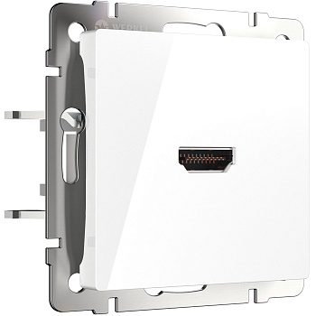 Розетка HDMI (белый глянцевый) Werkel