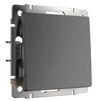 Выключатель одноклавишный проходной (графит рифленый) Werkel