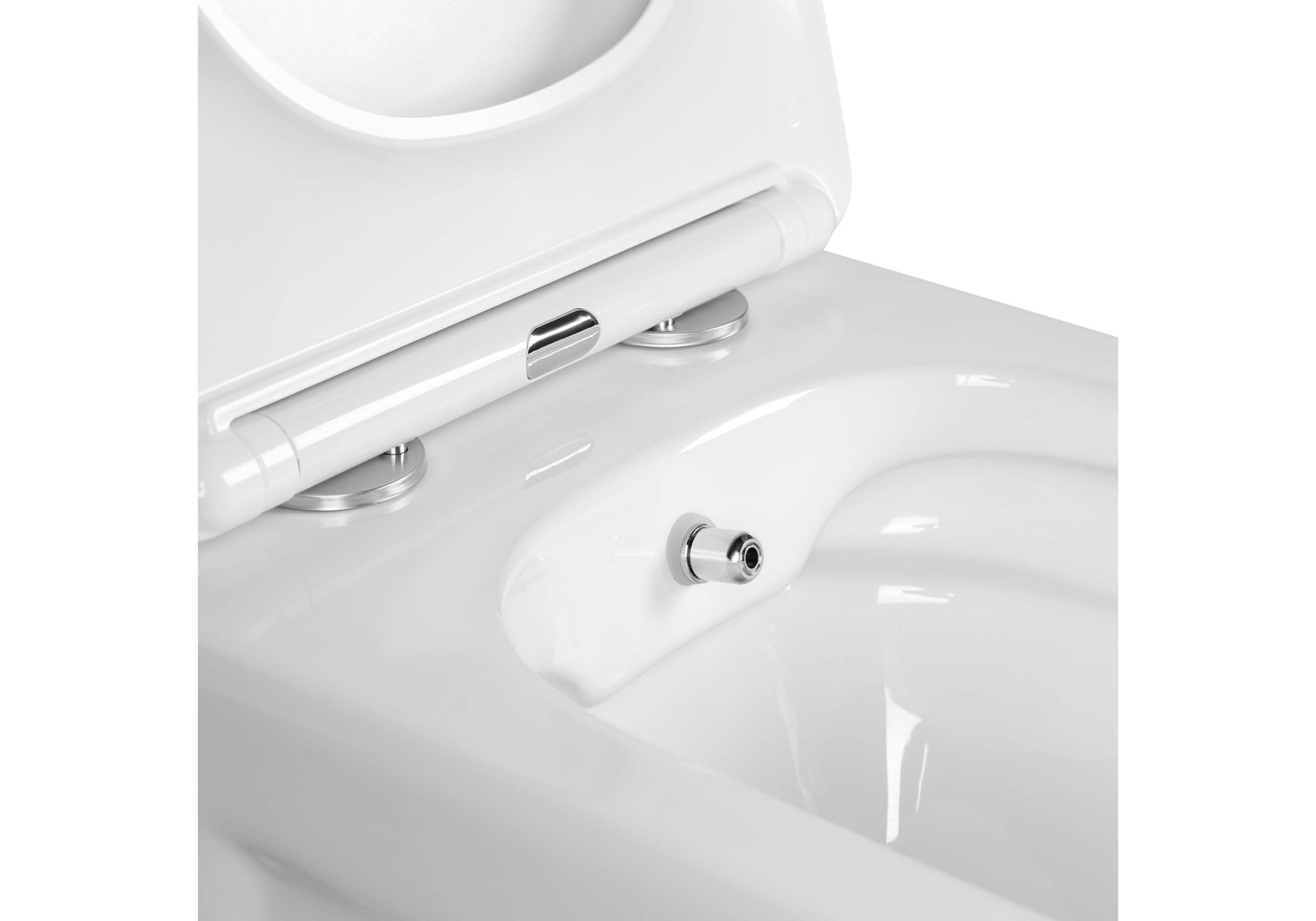 Унитаз подвесной с функцией биде безободковый фарфоровый AQUATEK ДИВА AQ2012B-00 510*350*360 мм