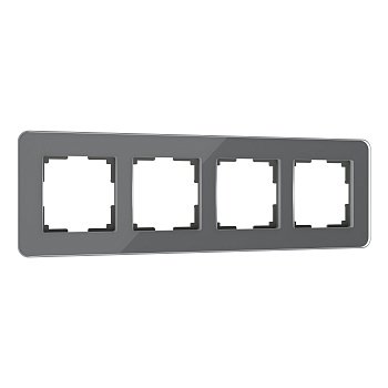 Рамка из стекла на 4 поста Elite графит Werkel