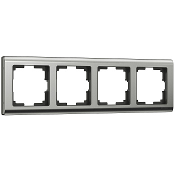 Рамка на 4 поста Metallic (глянцевый никель) Werkel