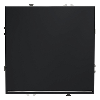 Выключатель встраиваемый VOLTUM S70 одноклавишный с подсветкой 10А, (графит)