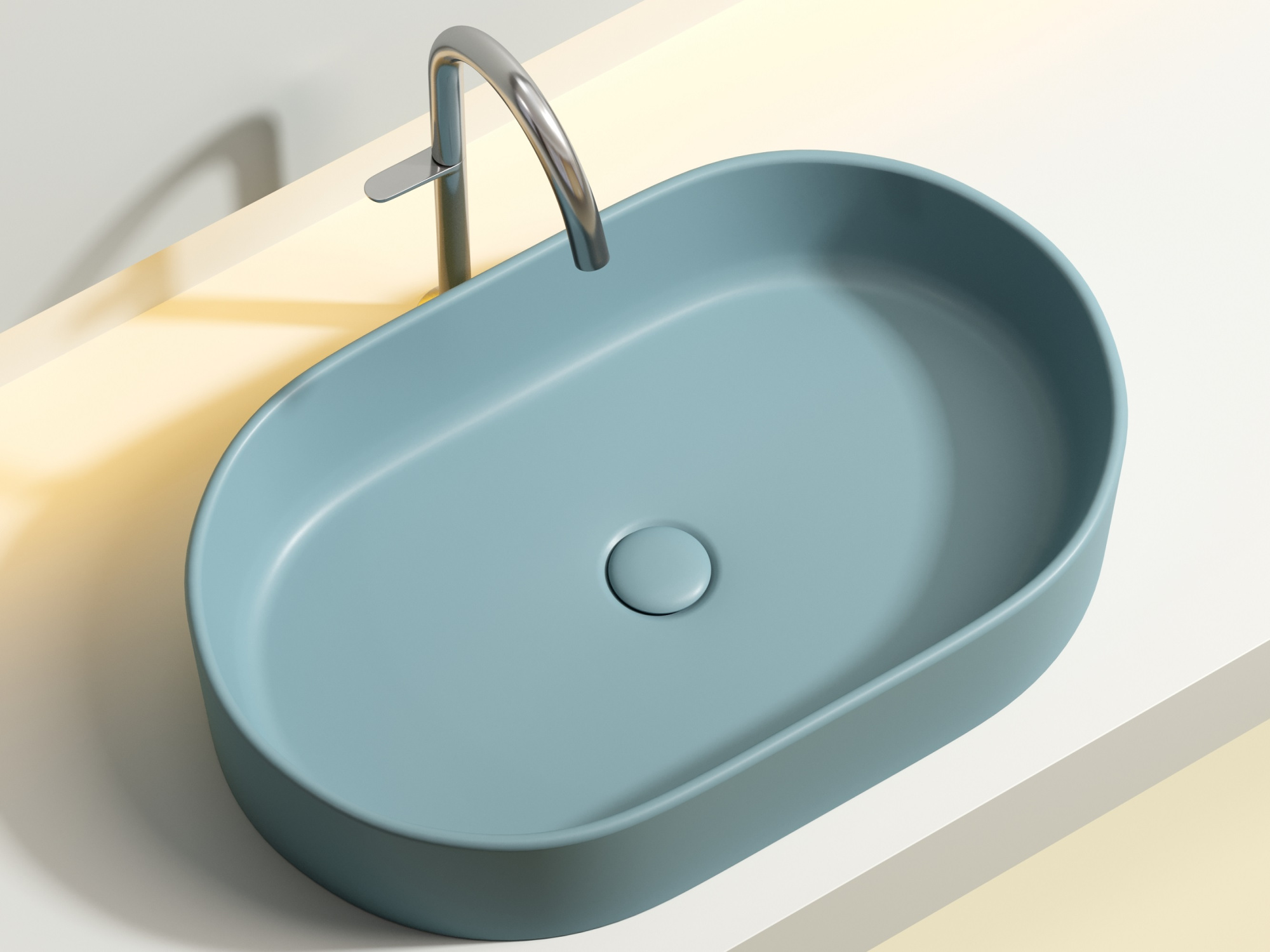 Умывальник чаша накладная овальная CN6048MLG