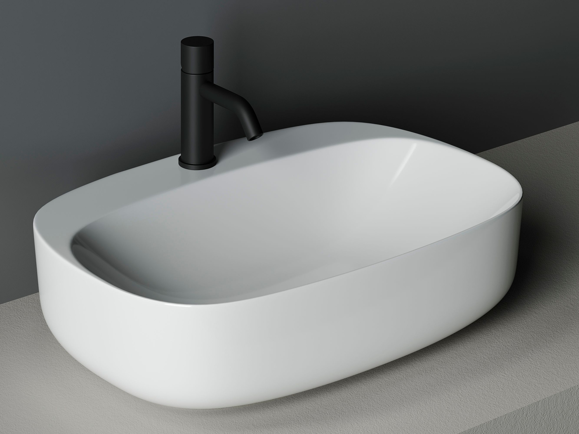 Умывальник чаша накладная овальная CN5012