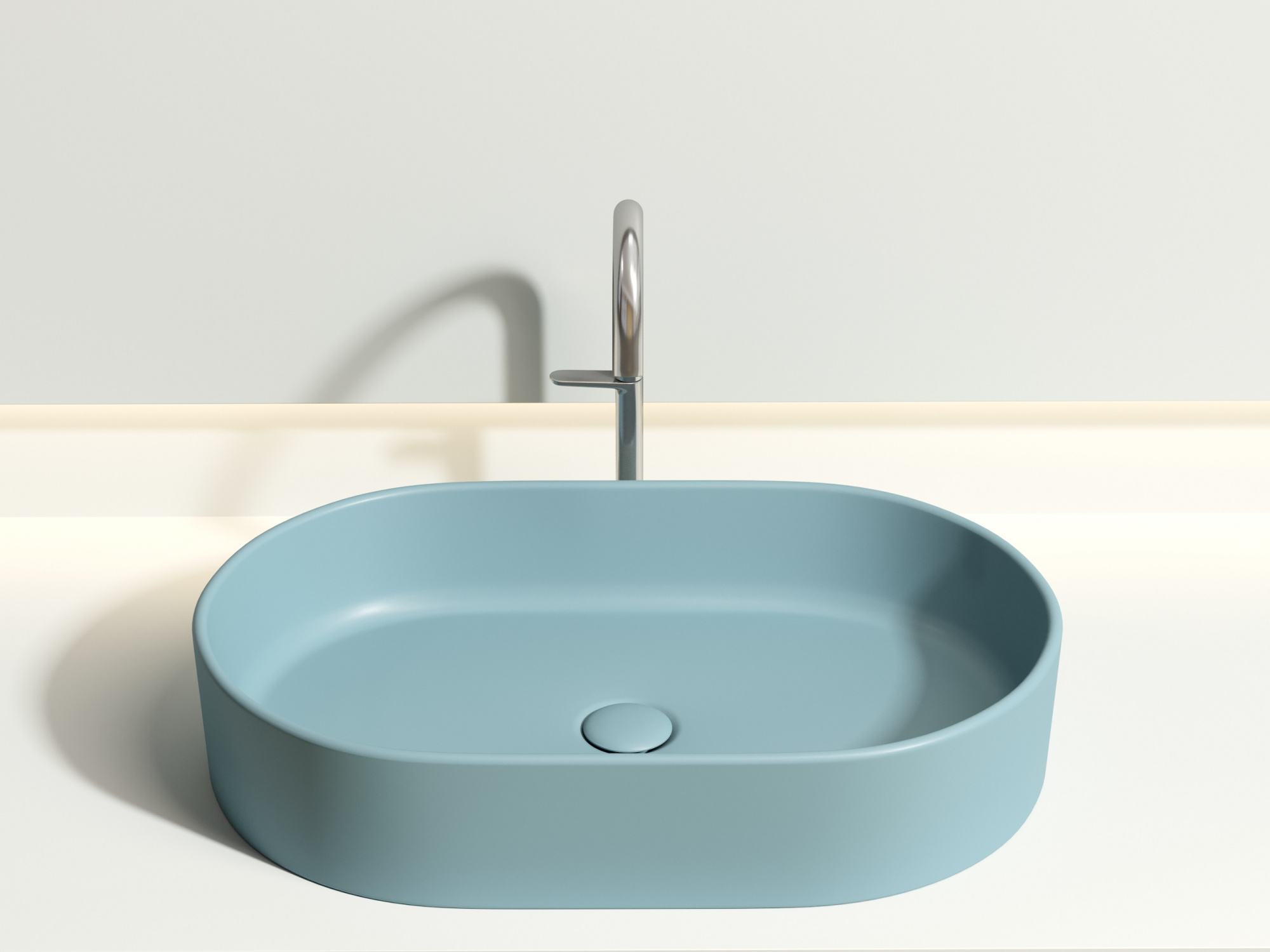 Умывальник чаша накладная овальная CN6048MLG