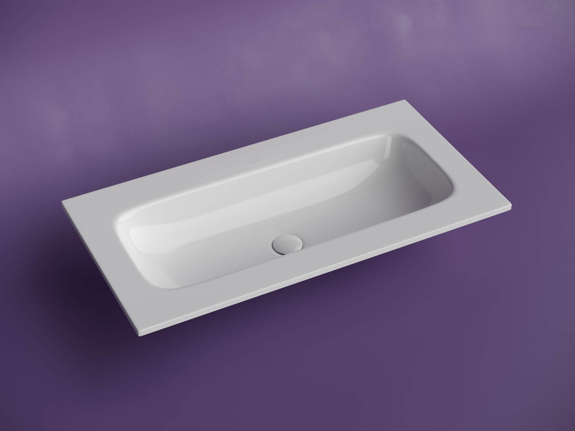 Раковина накладная мебельная прямоугольная без отверстия под смеситель CN7019Wx