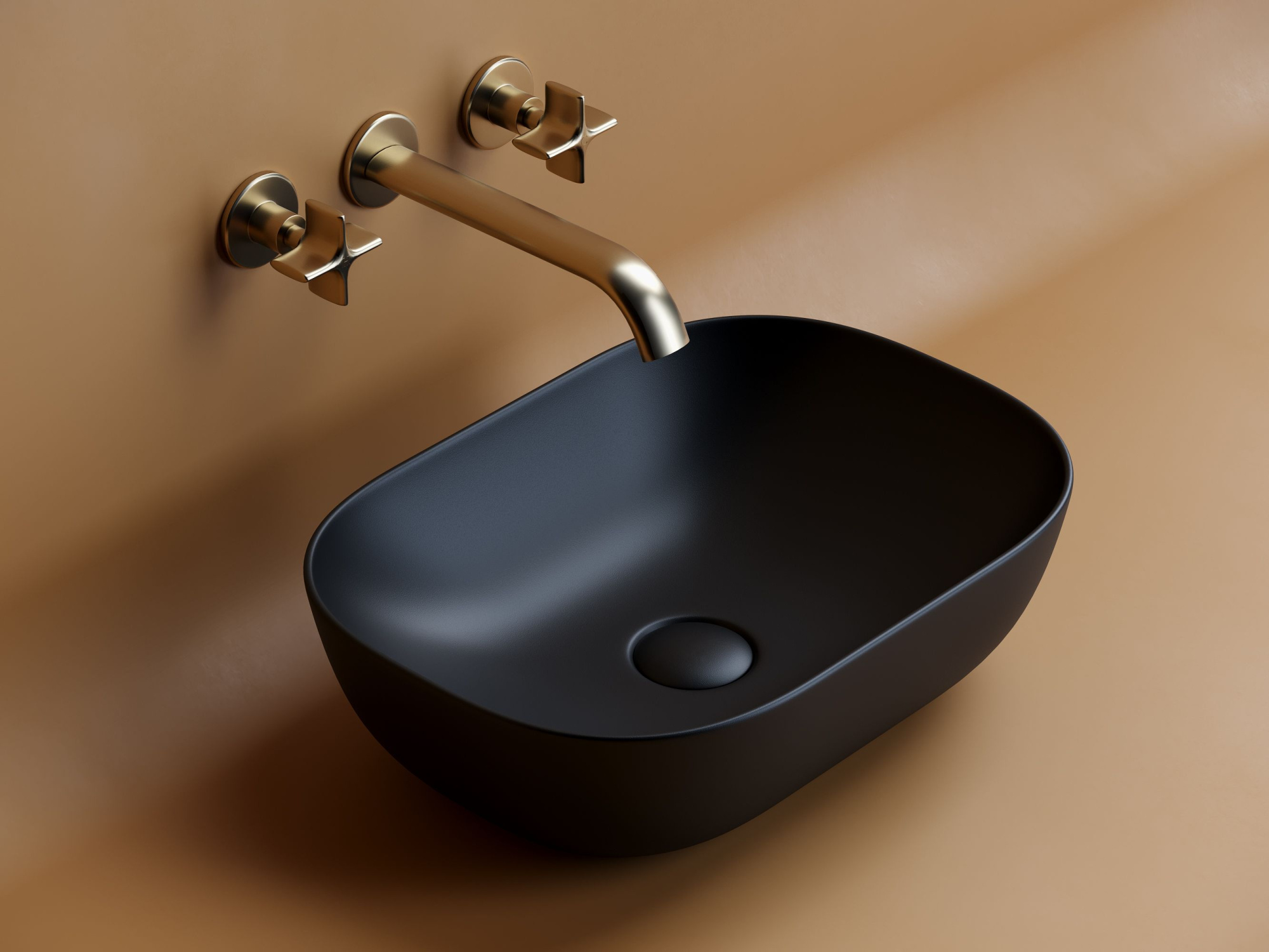 Умывальник чаша накладная прямоугольная CN6009MB