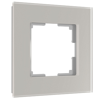 Рамка на 1 пост Senso (дымчатый, стекло soft-touch) Werkel