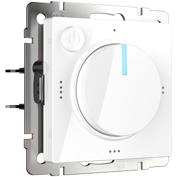 Терморегулятор электромеханический для теплого пола (белый глянцевый) Werkel