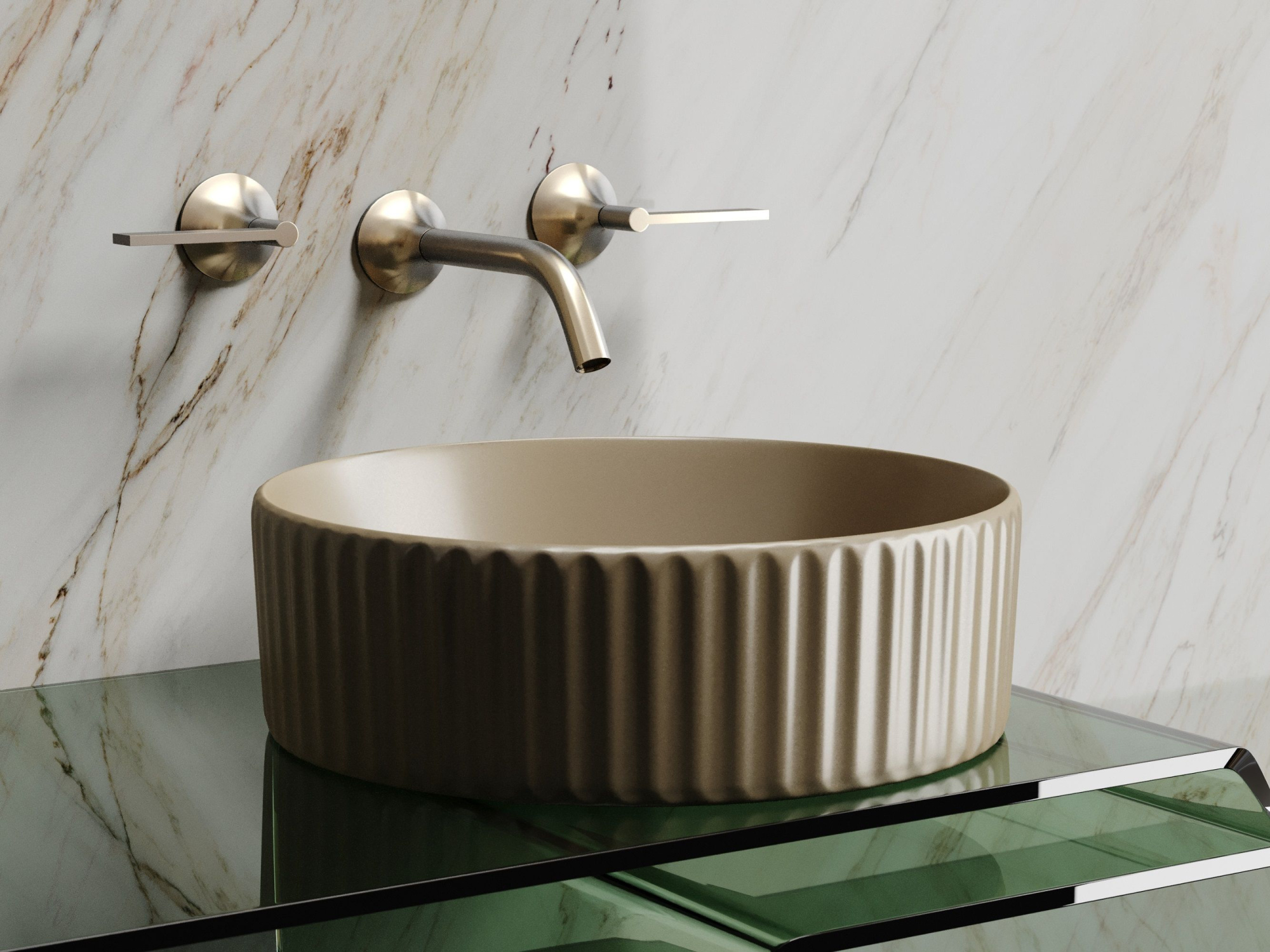 Умывальник чаша накладная круглая CN6057MC