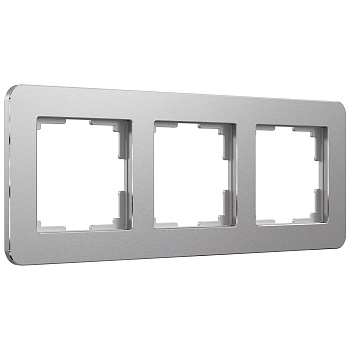 Рамка на 3 поста Platinum алюминий Werkel