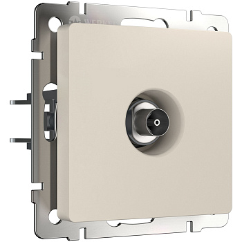 ТВ-розетка оконечная (айвори матовый) Werkel