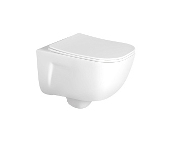 Унитаз подвесной безободковый Aquatek ДИВА AQ2012-00 510*350*360 с легкосъемным сиденьем Soft Close